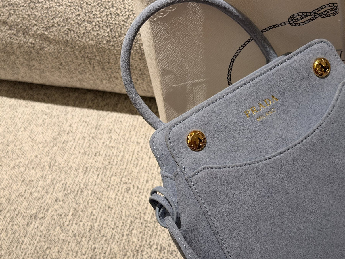 Prada Curved-Pocket Top-Handle Bag — detail