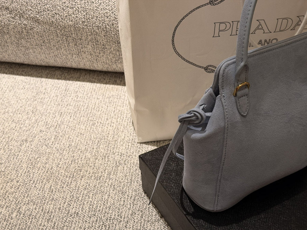 Prada Curved-Pocket Top-Handle Bag — side