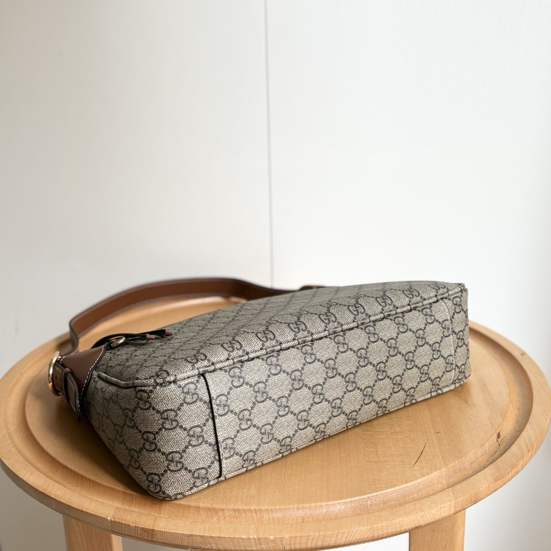 Gucci GG Emblem Monogram Shoulder Bag — detail
