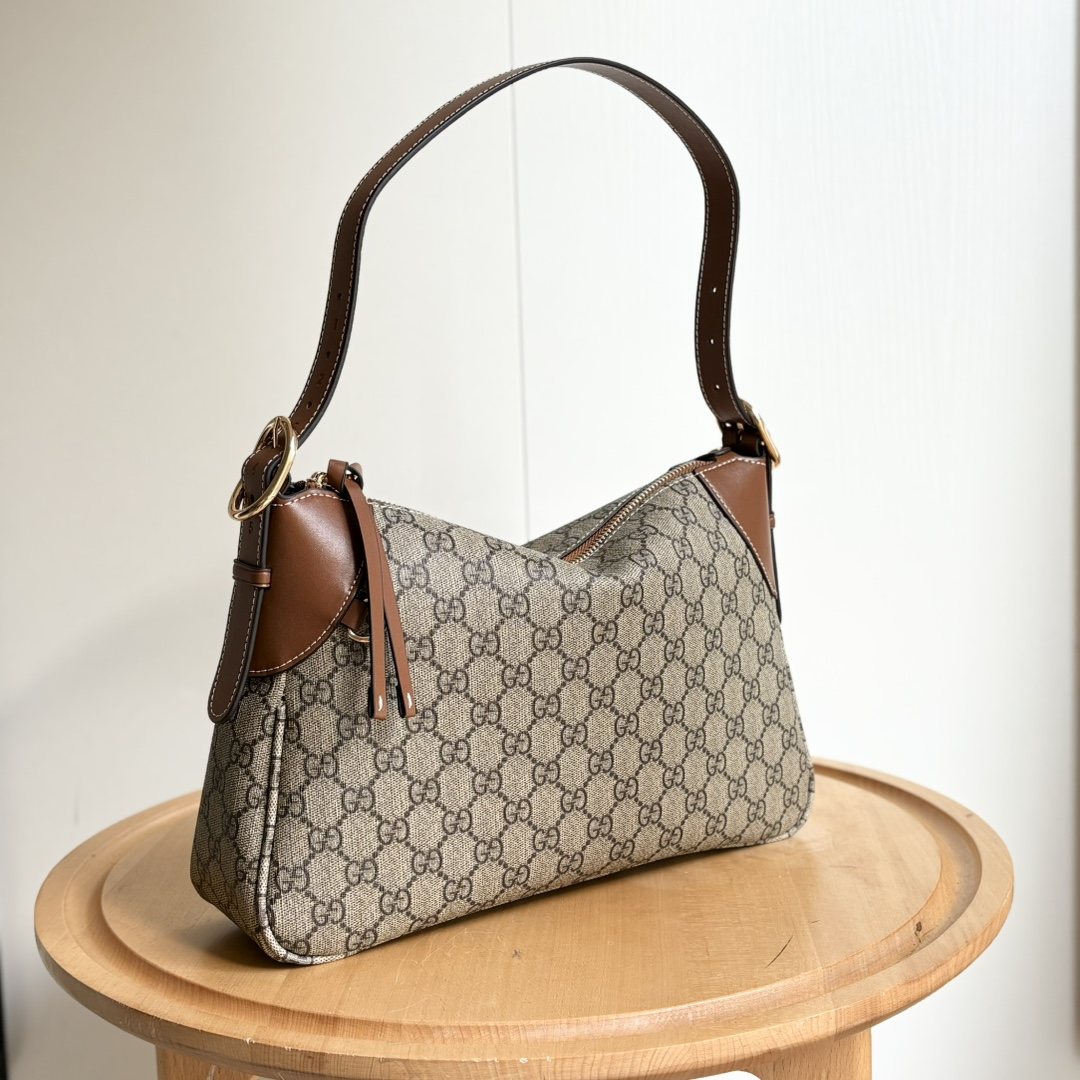 Gucci GG Emblem Monogram Shoulder Bag — front