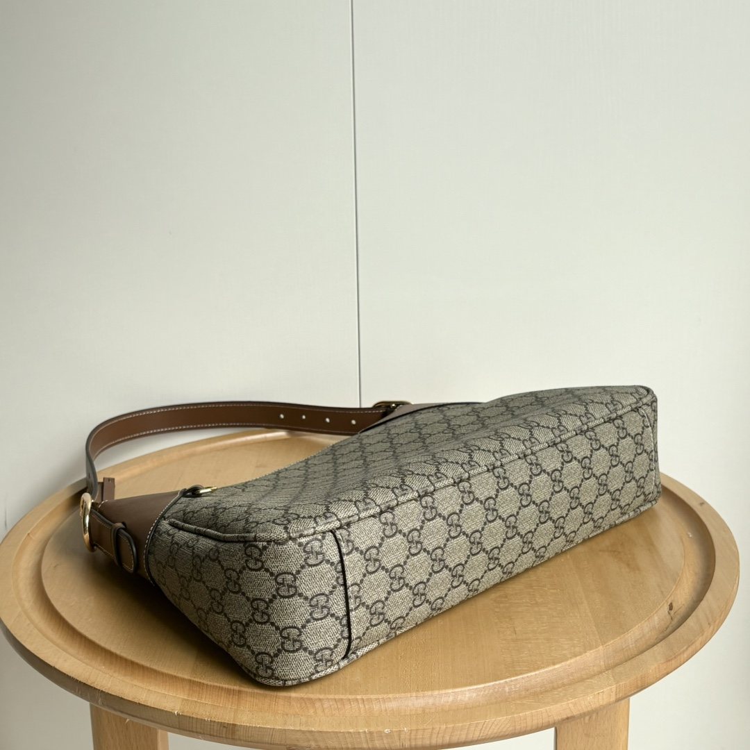 Gucci GG Emblem Monogram Shoulder Bag — detail
