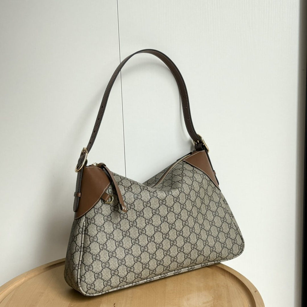Gucci GG Emblem Monogram Shoulder Bag — side