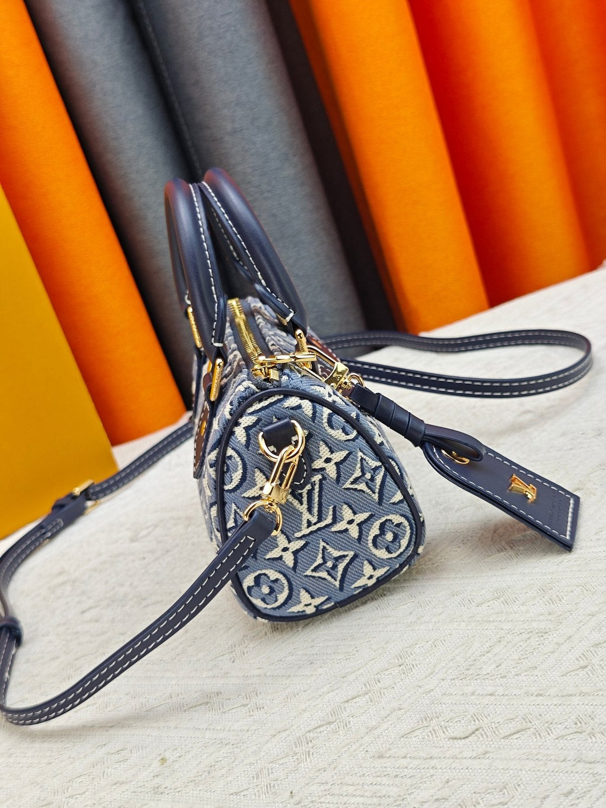 Louis Vuitton Nano Speedy Monogram Jacquard Bag — side
