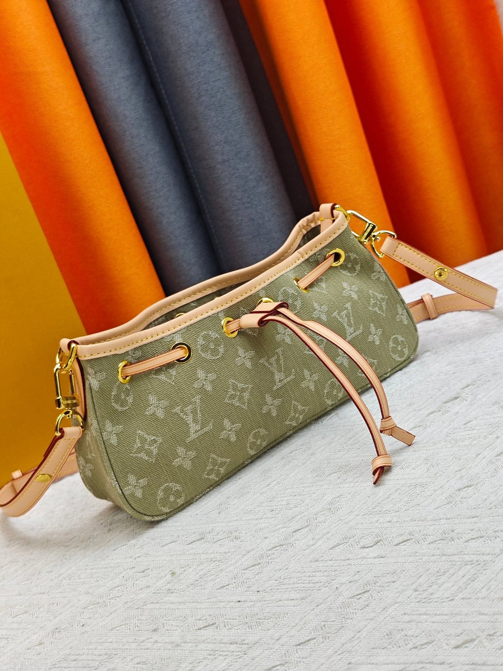Louis Vuitton Nano Frivole Monogram Drawstring Bag — front