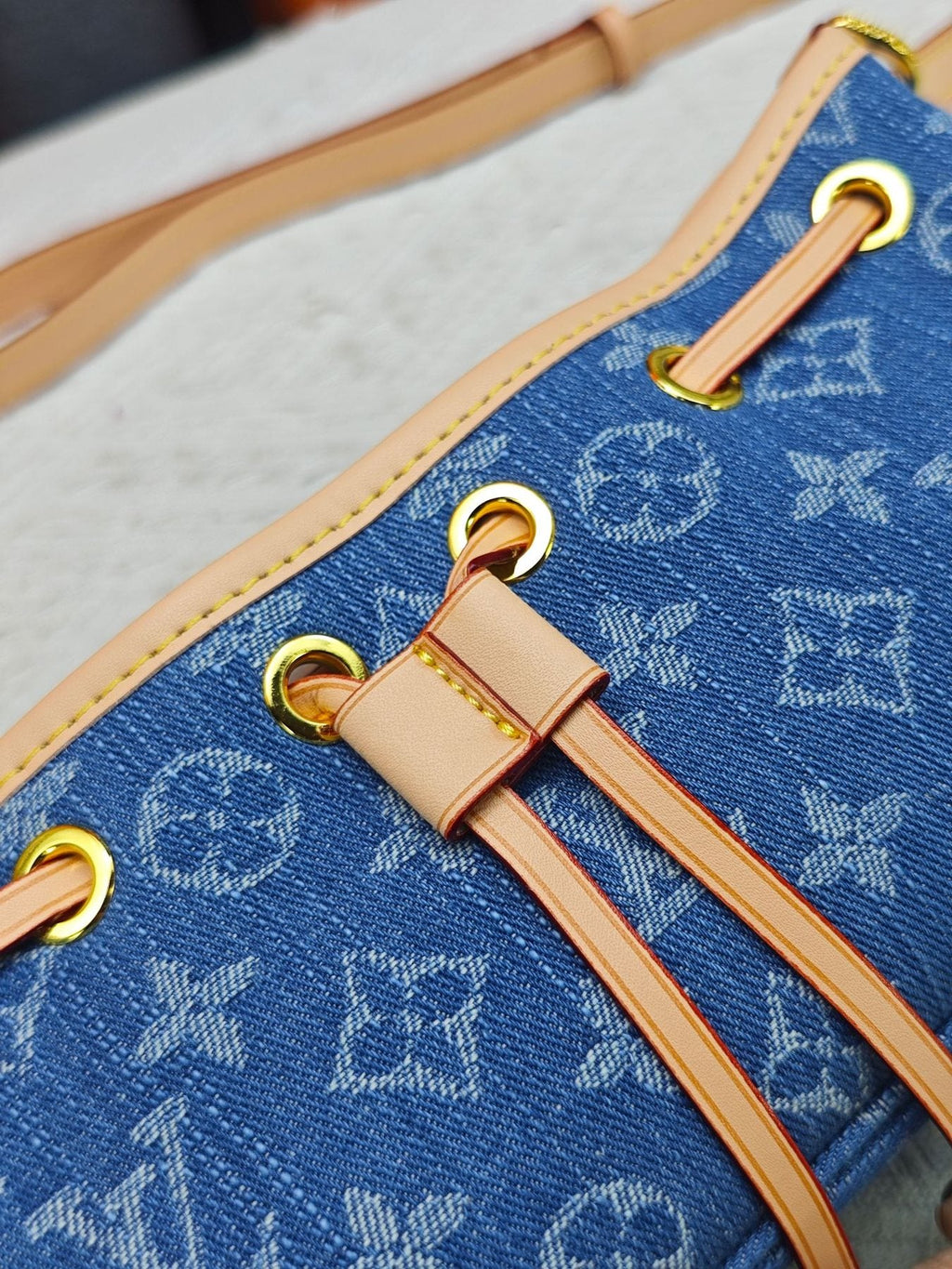 Louis Vuitton Nano Frivole Monogram Drawstring Bag — detail