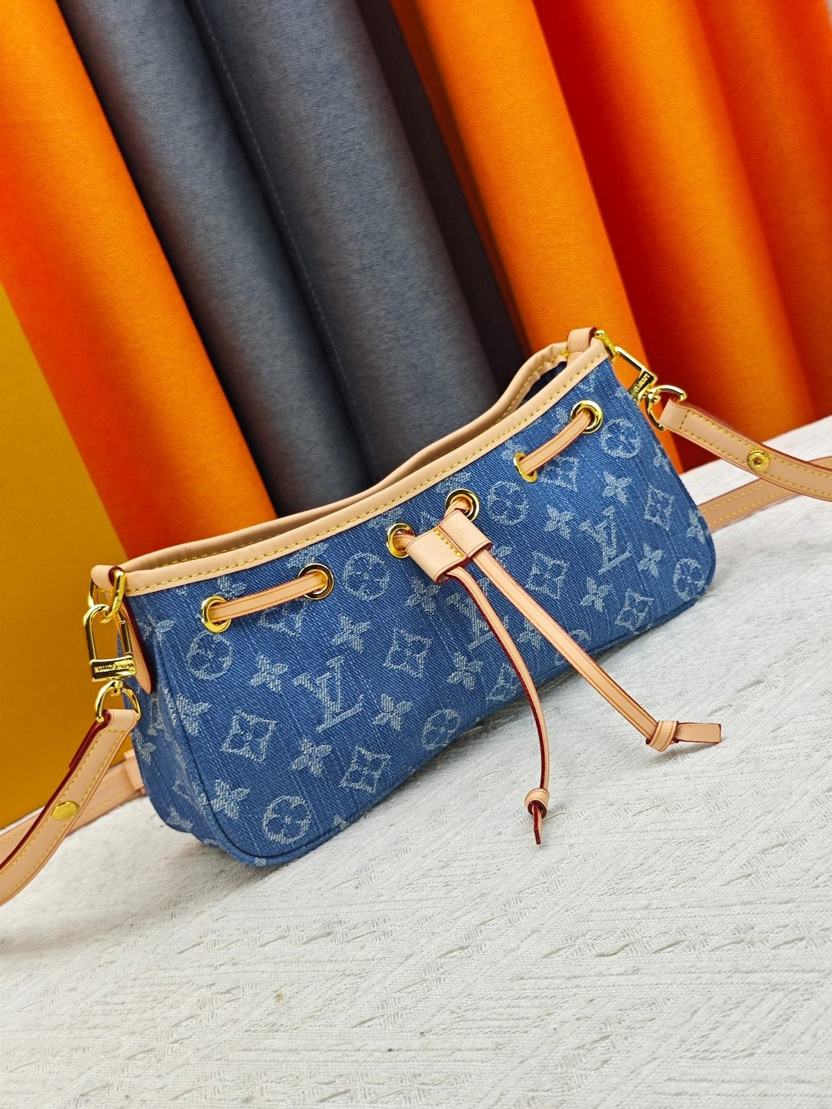 Louis Vuitton Nano Frivole Monogram Drawstring Bag — front