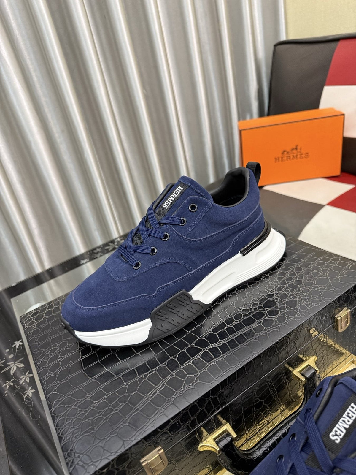 Hermès Layered Low-Top Sneakers — front