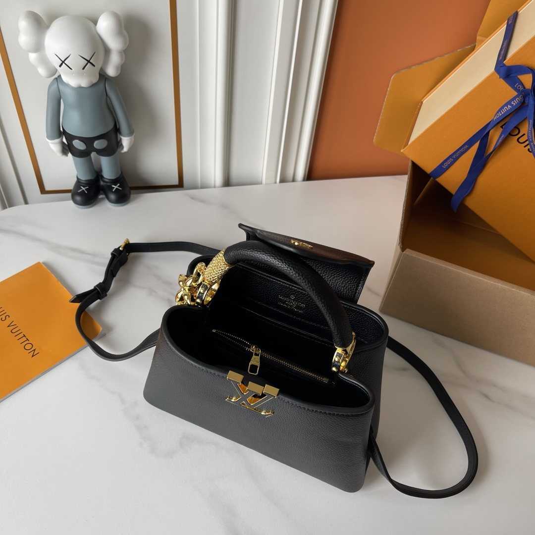 Louis Vuitton Capucines Nano V Mirage Top-Handle Bag — detail