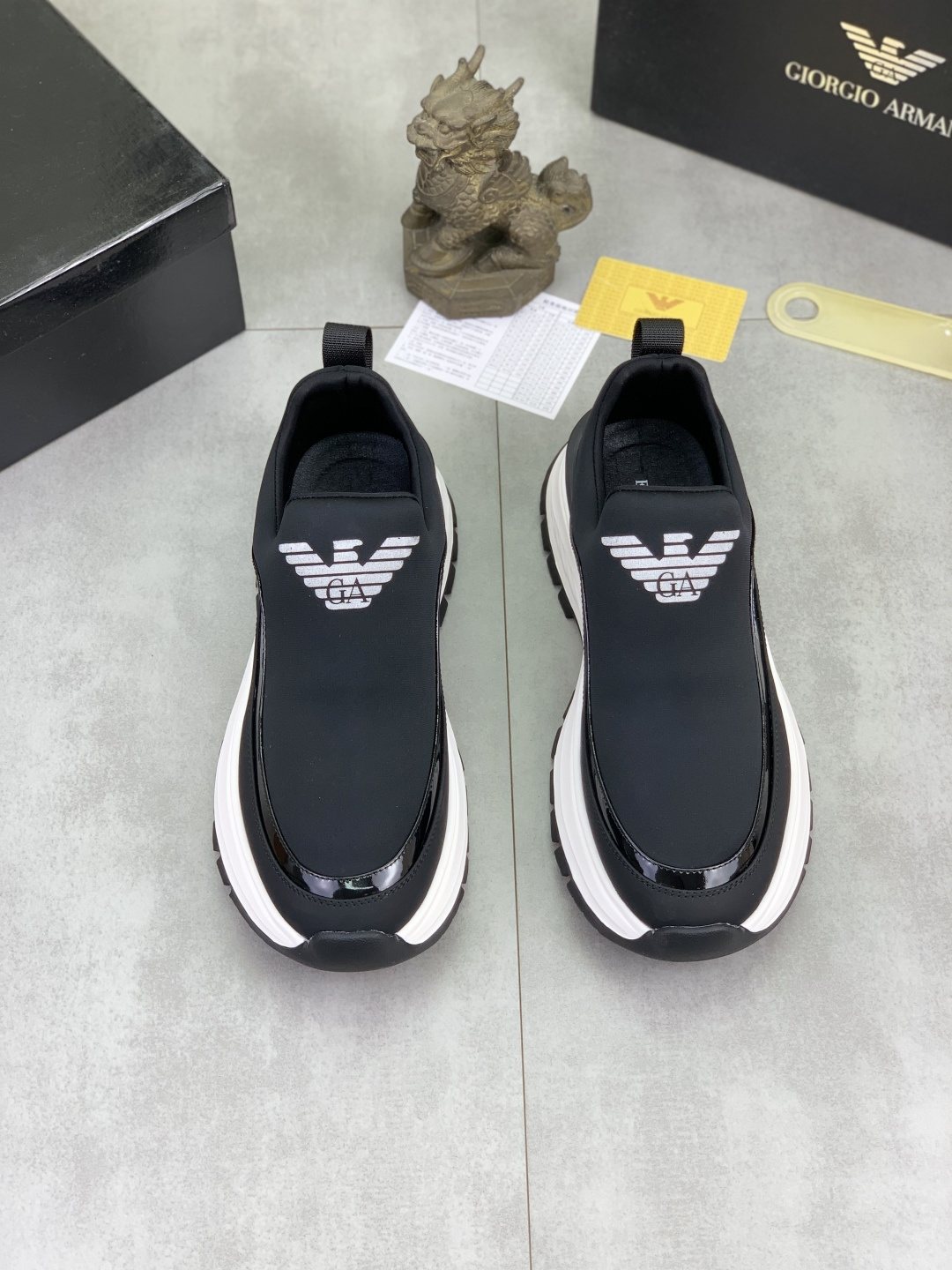 Giorgio Armani Contrast-Sole Slip-On Sneakers — front