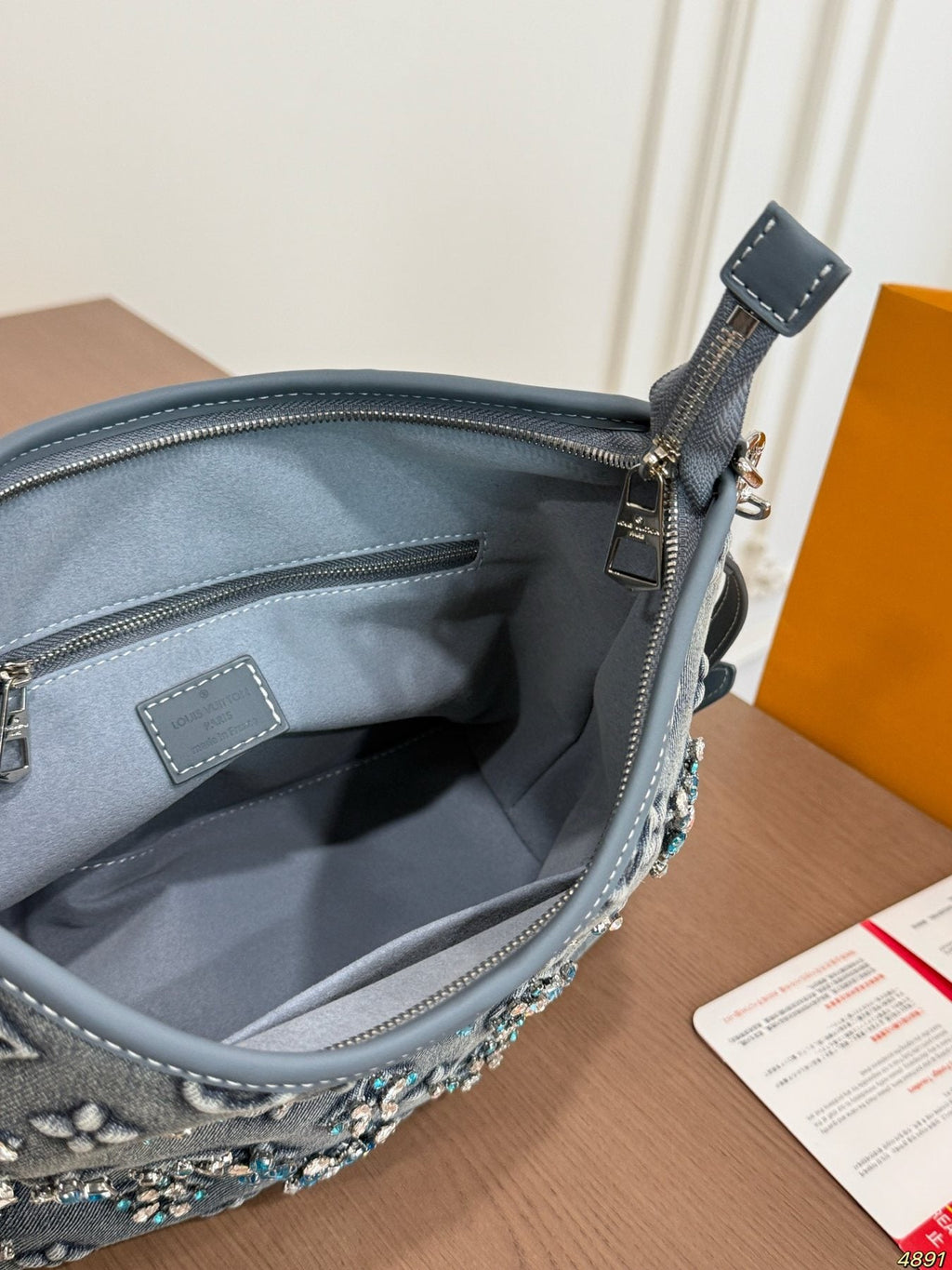 Louis Vuitton Embellished Curved-Top Shoulder Bag — detail