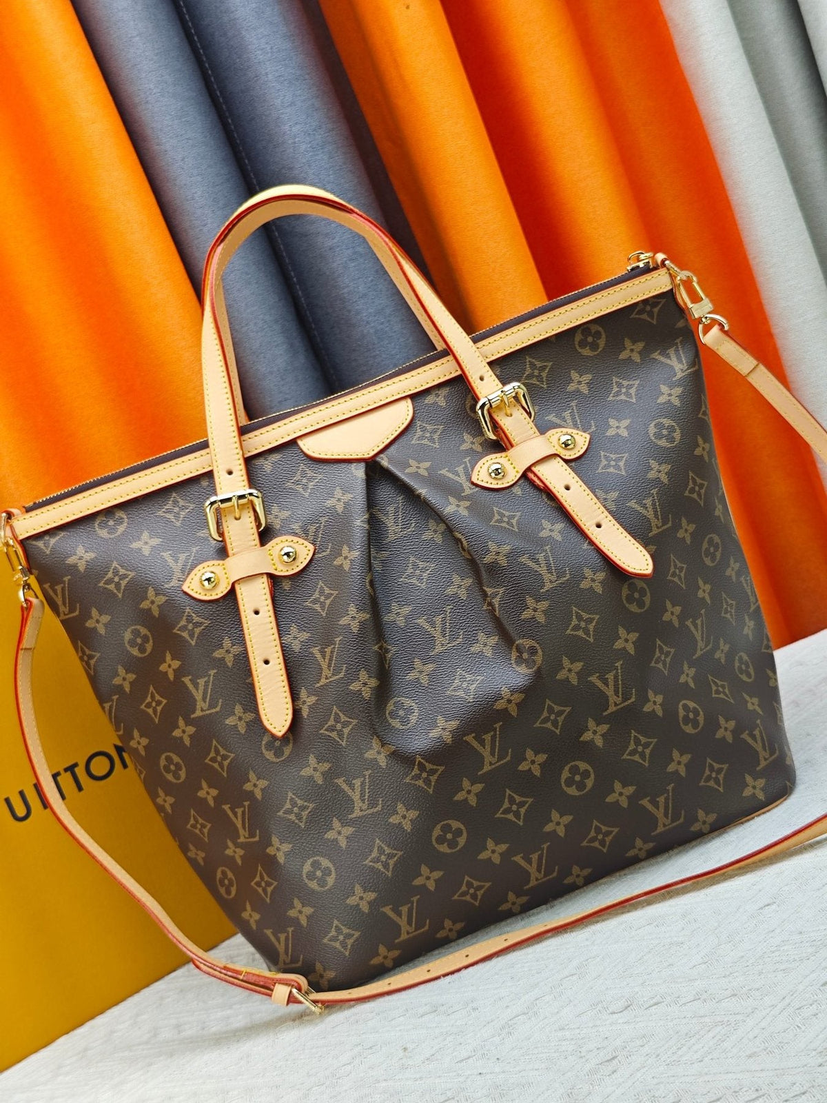 Louis Vuitton Pleated Monogram Tote — front