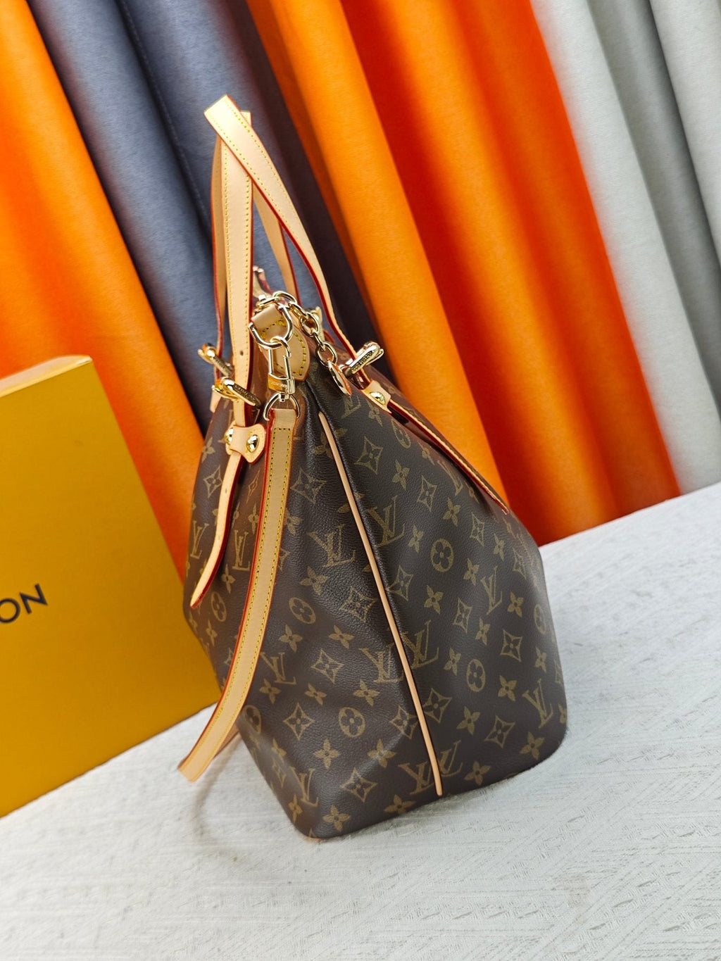 Louis Vuitton Pleated Monogram Tote — side