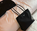 Prada Black Nylon Shoulder Tote — hero