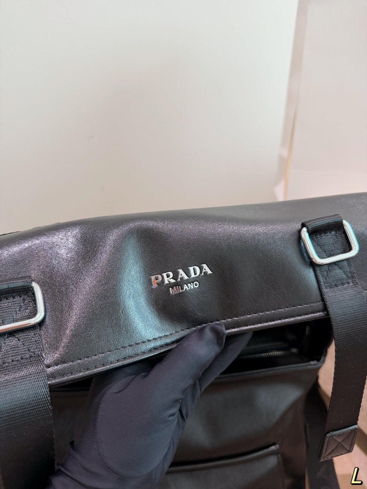 Prada Four-Buckle Flap Messenger Bag — front