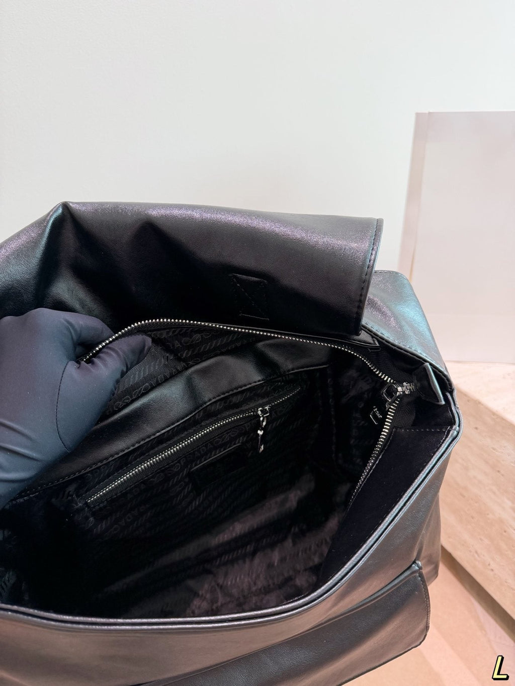 Prada Four-Buckle Flap Messenger Bag — front