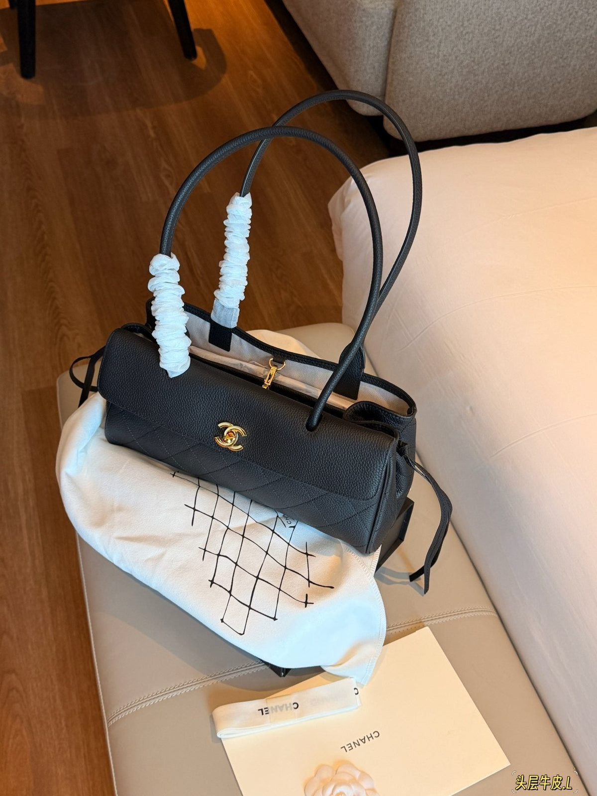 Chanel Quilted Baguette Shoulder Bag — front
