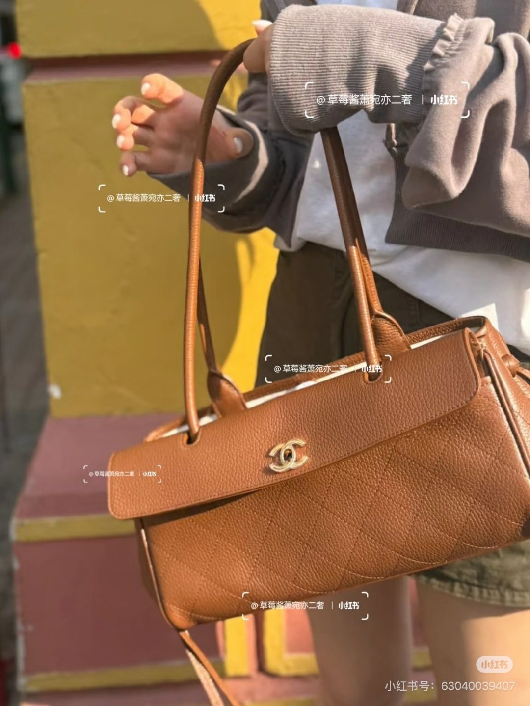 Chanel Quilted Baguette Shoulder Bag — model