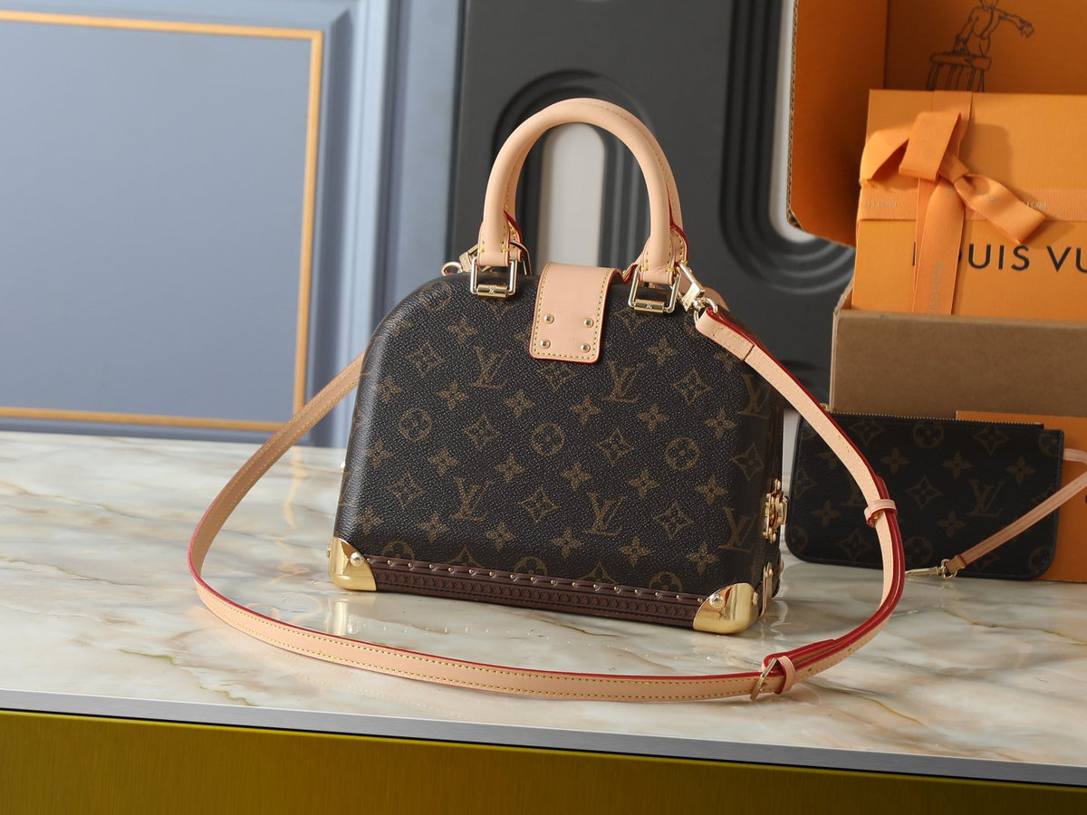 Louis Vuitton Alma Monogram Hard-Case Top-Handle Bag — back