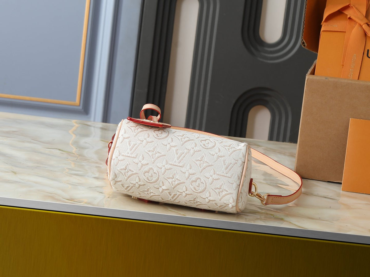 Louis Vuitton Nano Speedy Jacquard Top-Handle Bag — detail