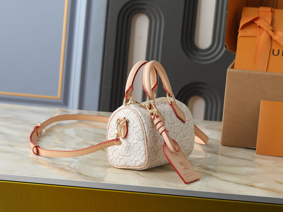 Louis Vuitton Nano Speedy Jacquard Top-Handle Bag — side