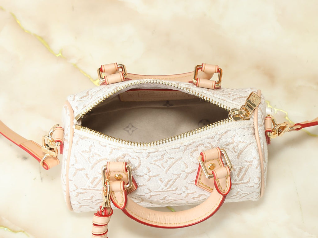 Louis Vuitton Nano Speedy Jacquard Top-Handle Bag — detail