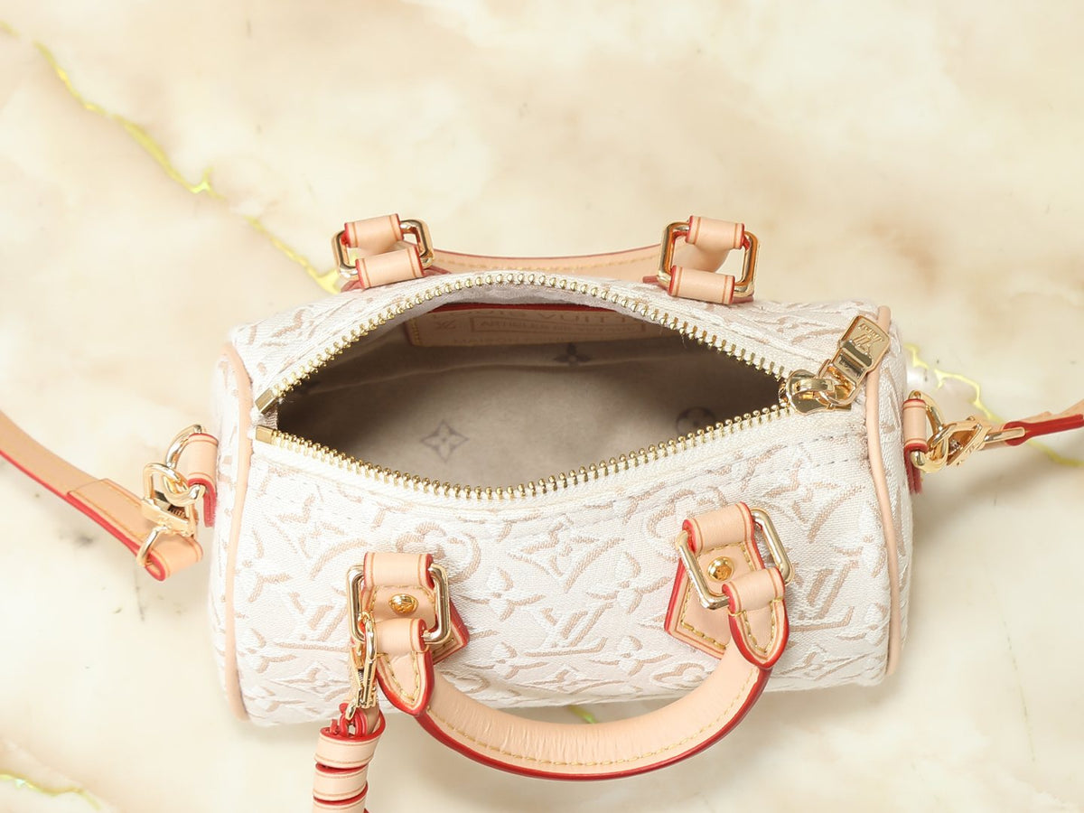 Louis Vuitton Nano Speedy Jacquard Top-Handle Bag — detail
