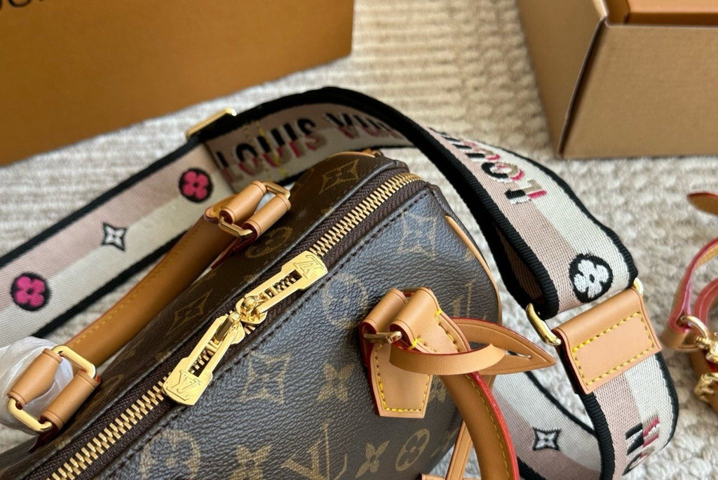Louis Vuitton Speedy Monogram Satchel with Two Straps — detail