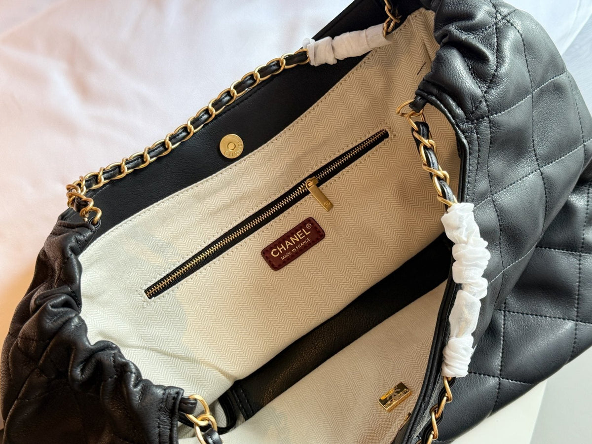 Chanel BocoBeach Diamond-Quilted Tote Bag — detail