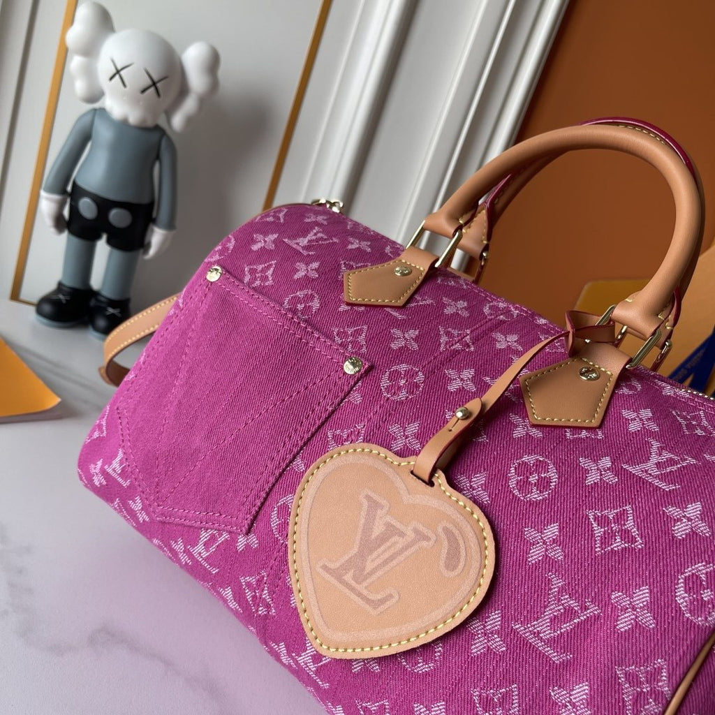 Louis Vuitton Speedy Soft Monogram Denim Handbag — detail
