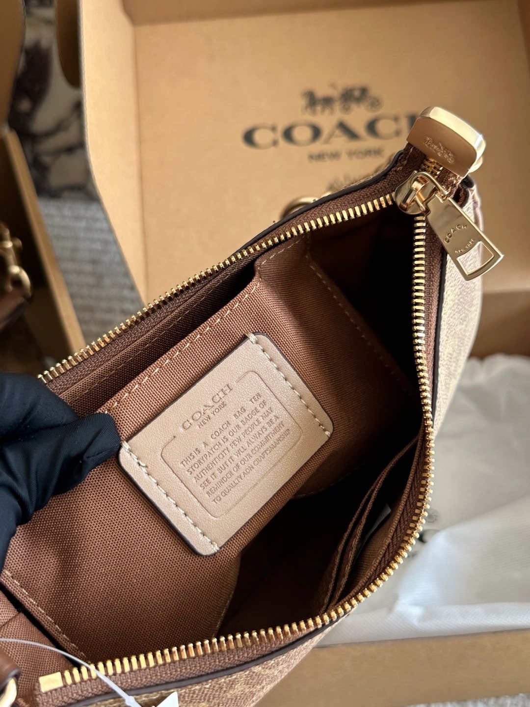 Coach Teri Monogram Shoulder Bag — detail