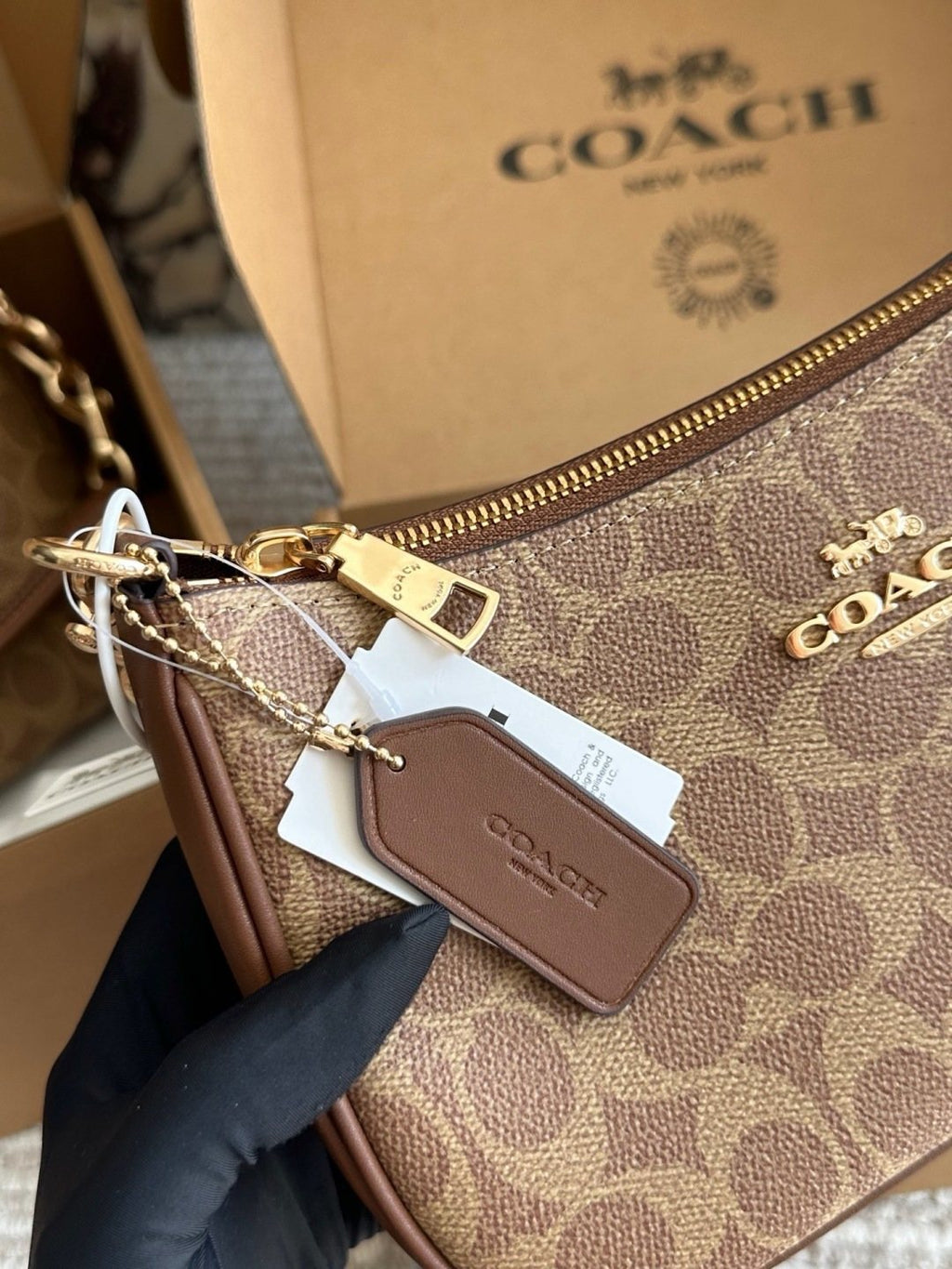 Coach Teri Monogram Shoulder Bag — detail