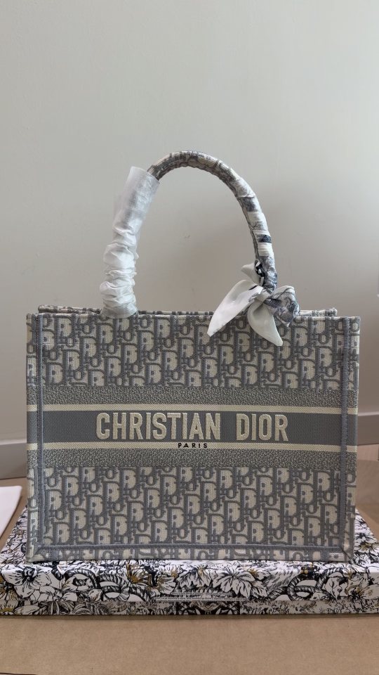 Dior Book Tote Patterned Tote Bag — front