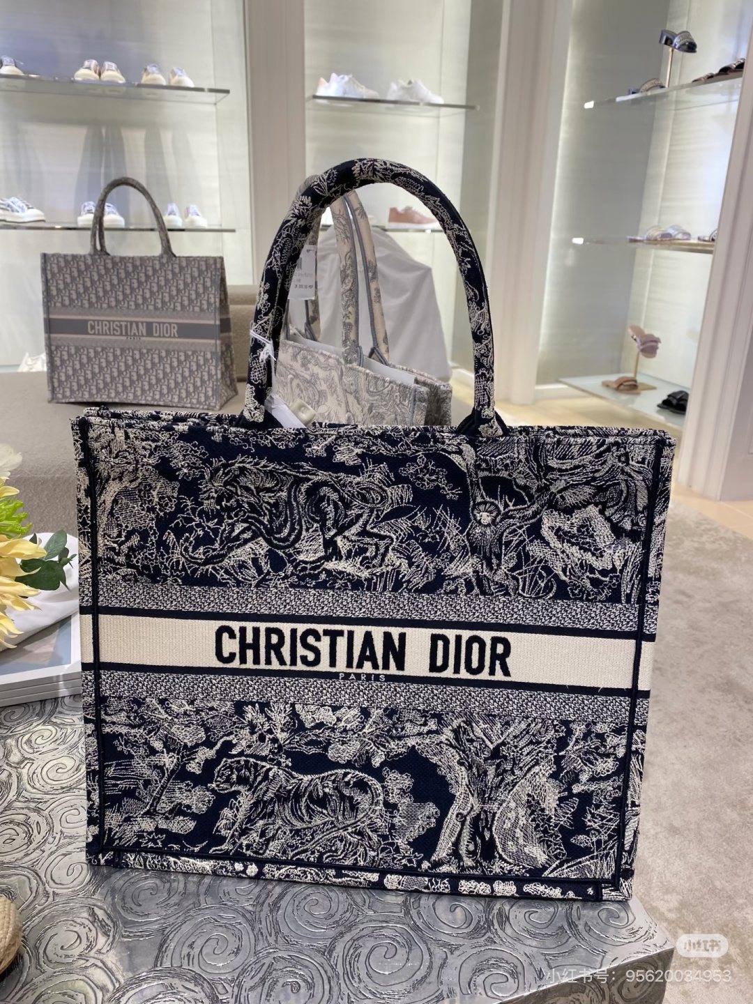 Dior Book Tote Patterned Tote Bag — front