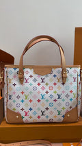 Louis Vuitton White Multicolor Monogram Tote — hero
