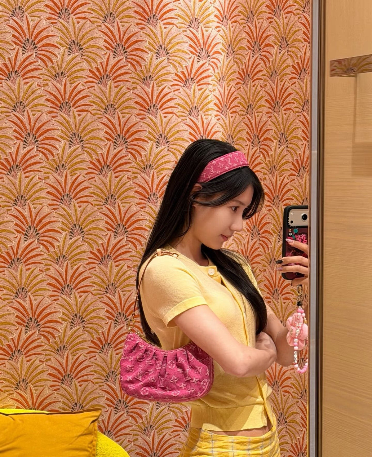 Louis Vuitton Gathered Crescent Shoulder Bag — model