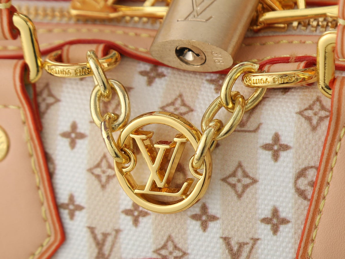 Louis Vuitton Stamp Speedy Bandoulière Striped Bag — detail
