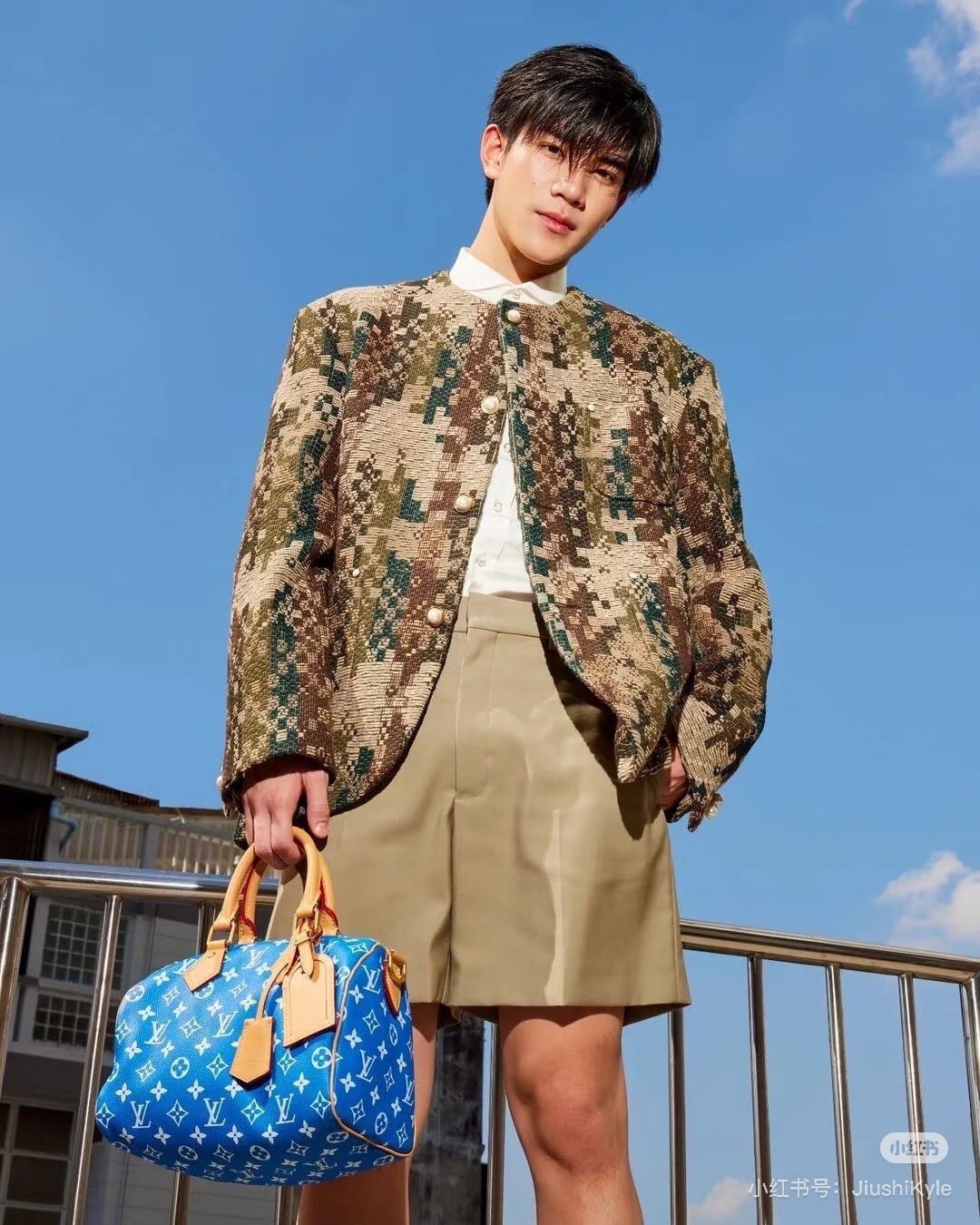Louis Vuitton Speedy Monogram Duffel-Style Handbag — model