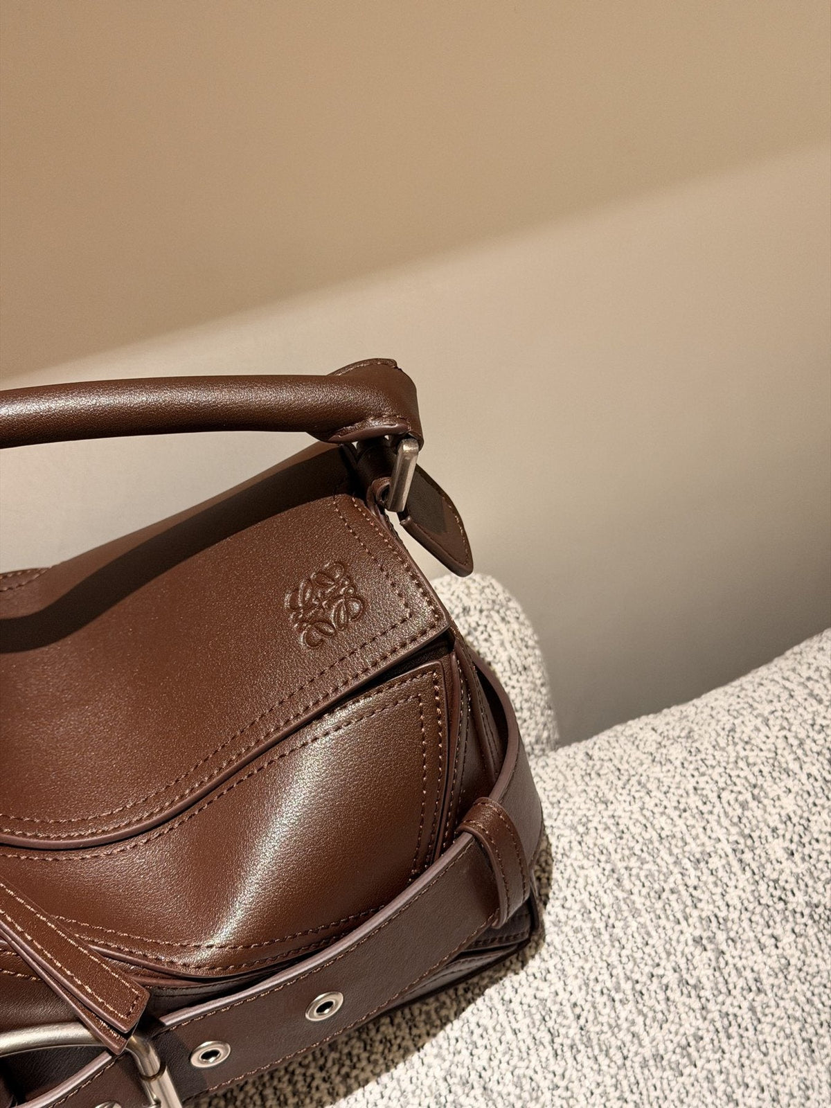 Loewe Puzzle Biker Belted Handbag — detail
