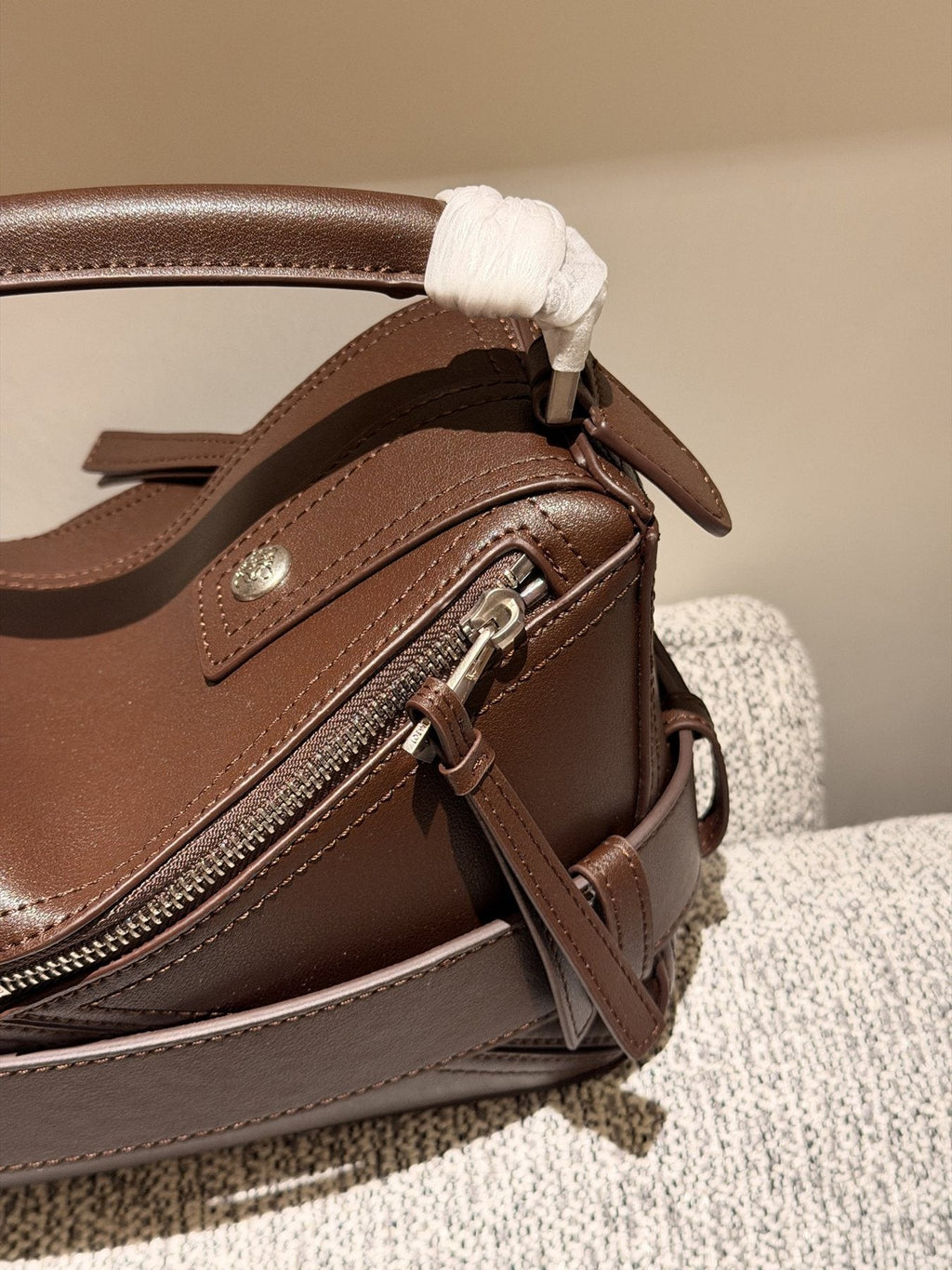 Loewe Puzzle Biker Belted Handbag — detail
