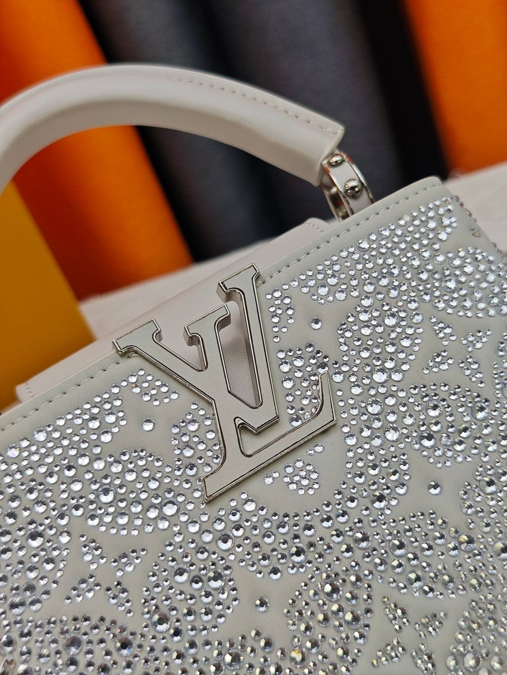 Louis Vuitton Capucines Nano Mirage Crystal Top-Handle Bag — detail