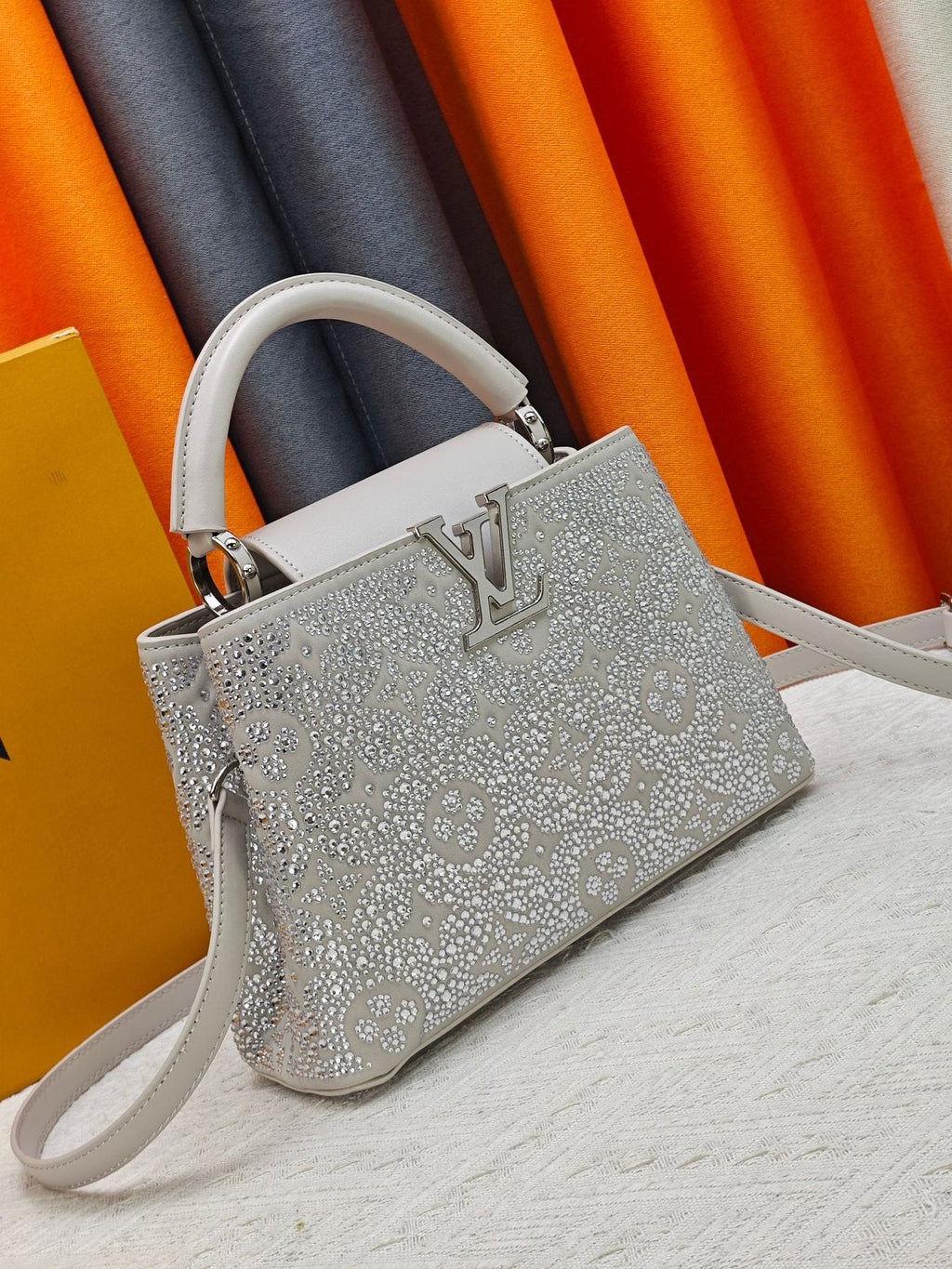 Louis Vuitton Capucines Nano Mirage Crystal Top-Handle Bag — front
