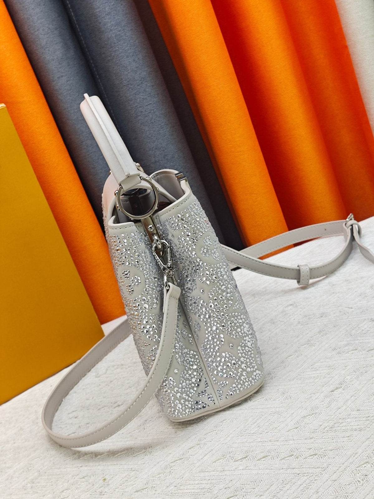 Louis Vuitton Capucines Nano Mirage Crystal Top-Handle Bag — side
