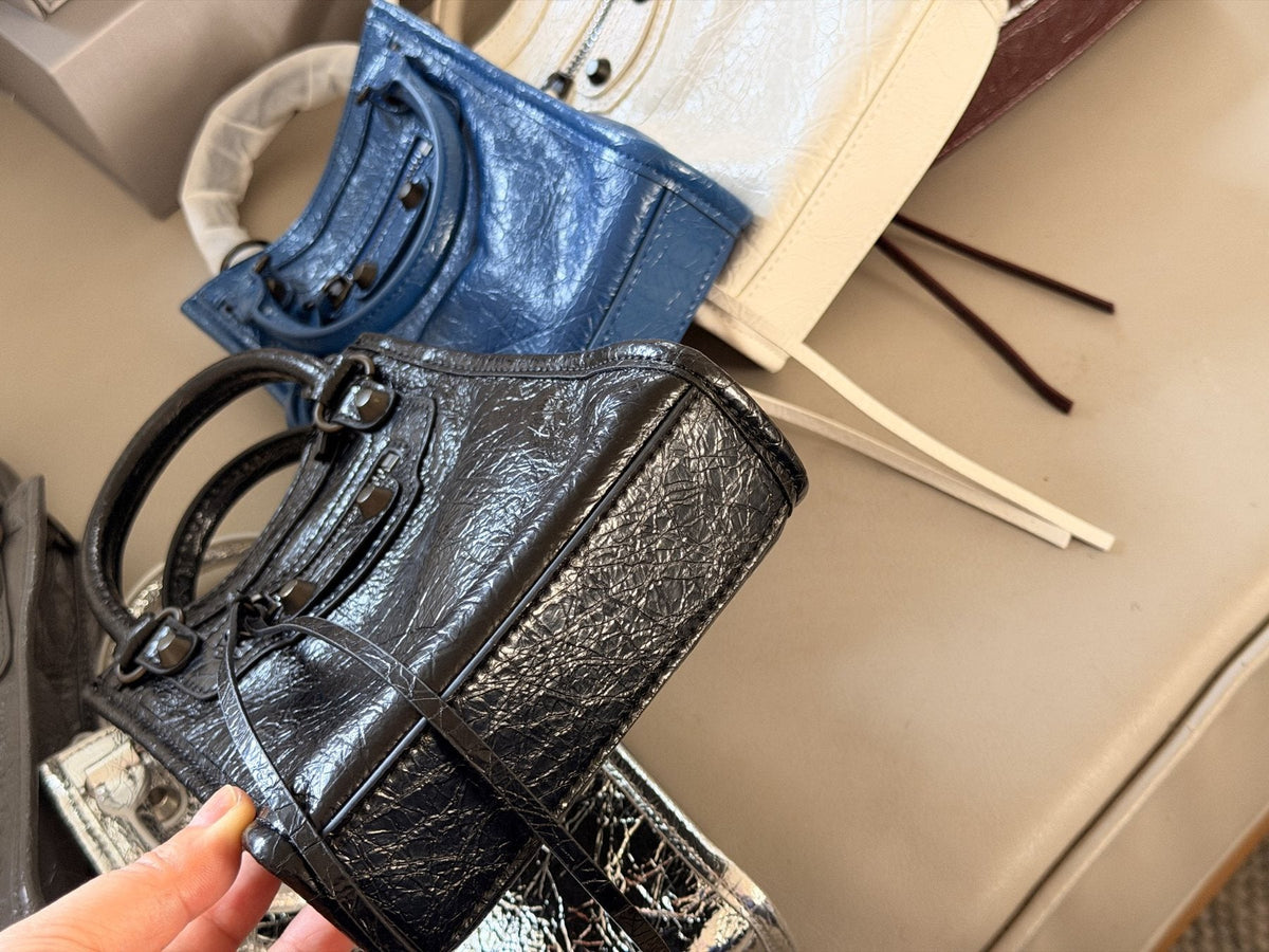 Balenciaga Le Cagole Nano Studded Phone Bag — side