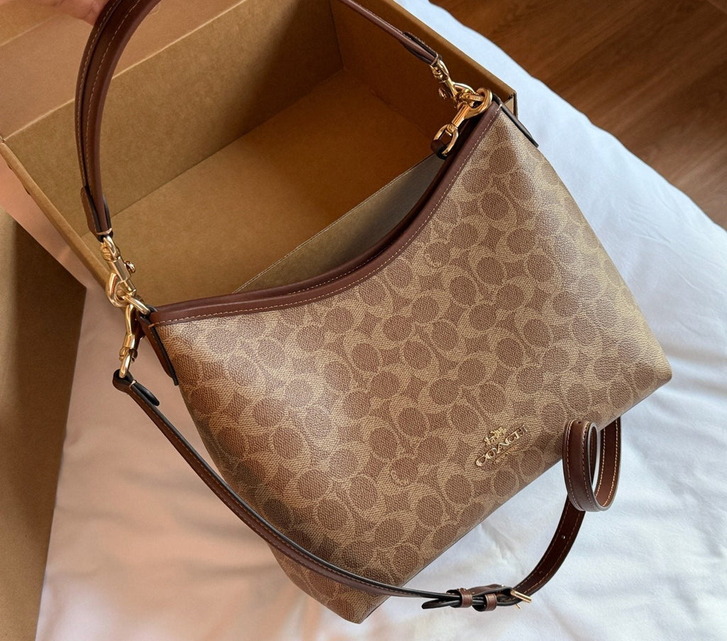 Coach Laurel Signature Print Hobo Bag — front