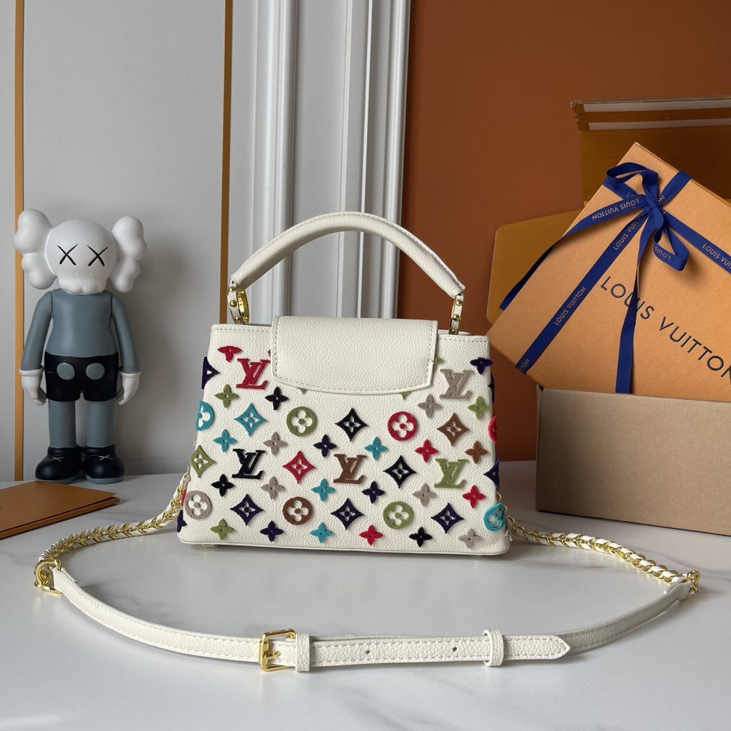 Louis Vuitton Capucines Monogram Charm Top-Handle Bag — back
