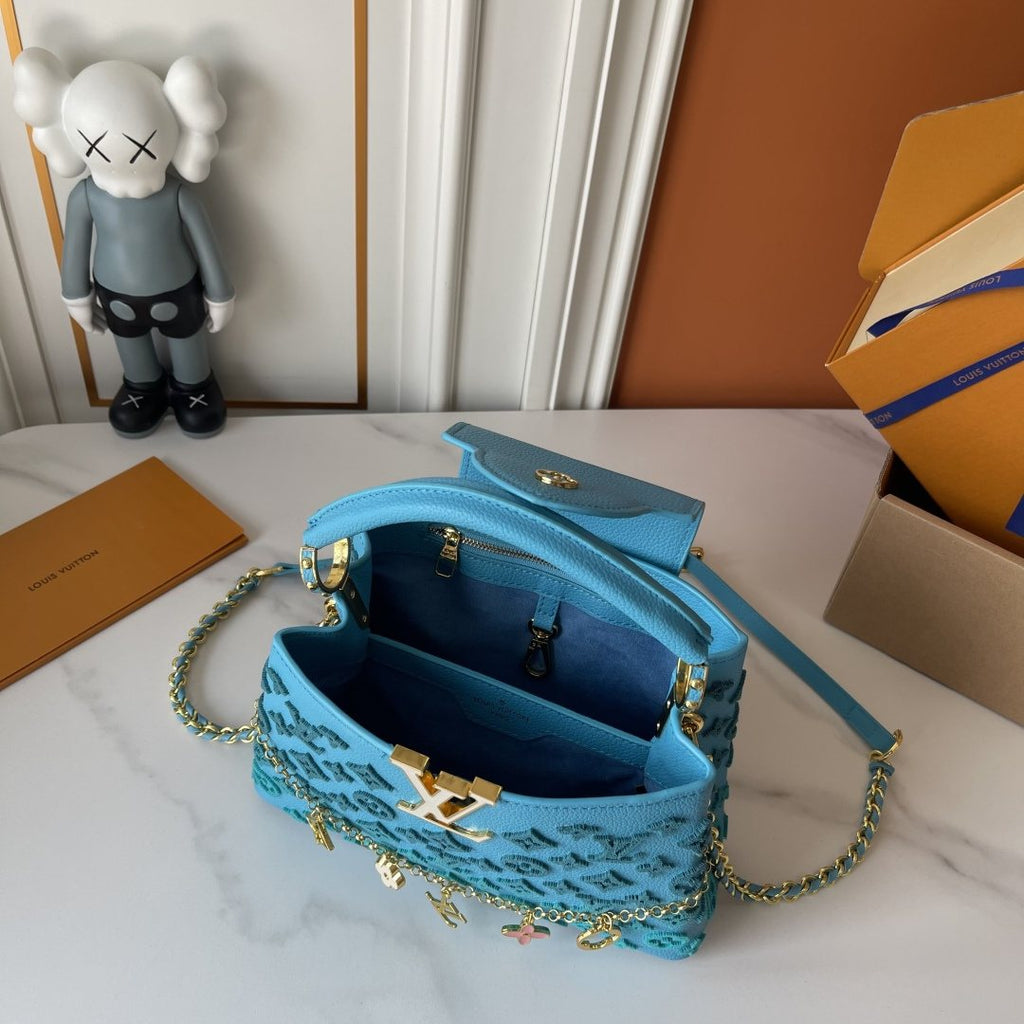 Louis Vuitton Capucines Monogram Charm Top-Handle Bag — detail
