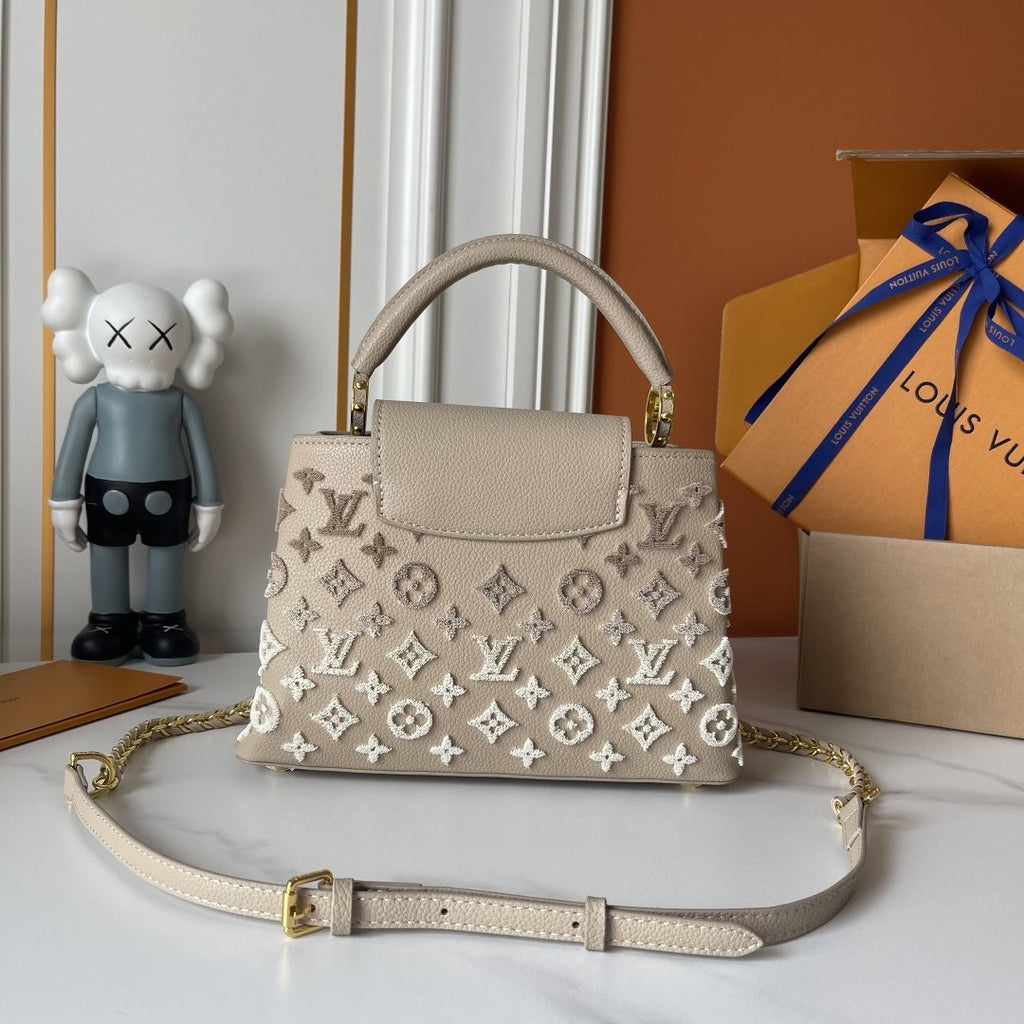 Louis Vuitton Capucines Monogram Charm Top-Handle Bag — front