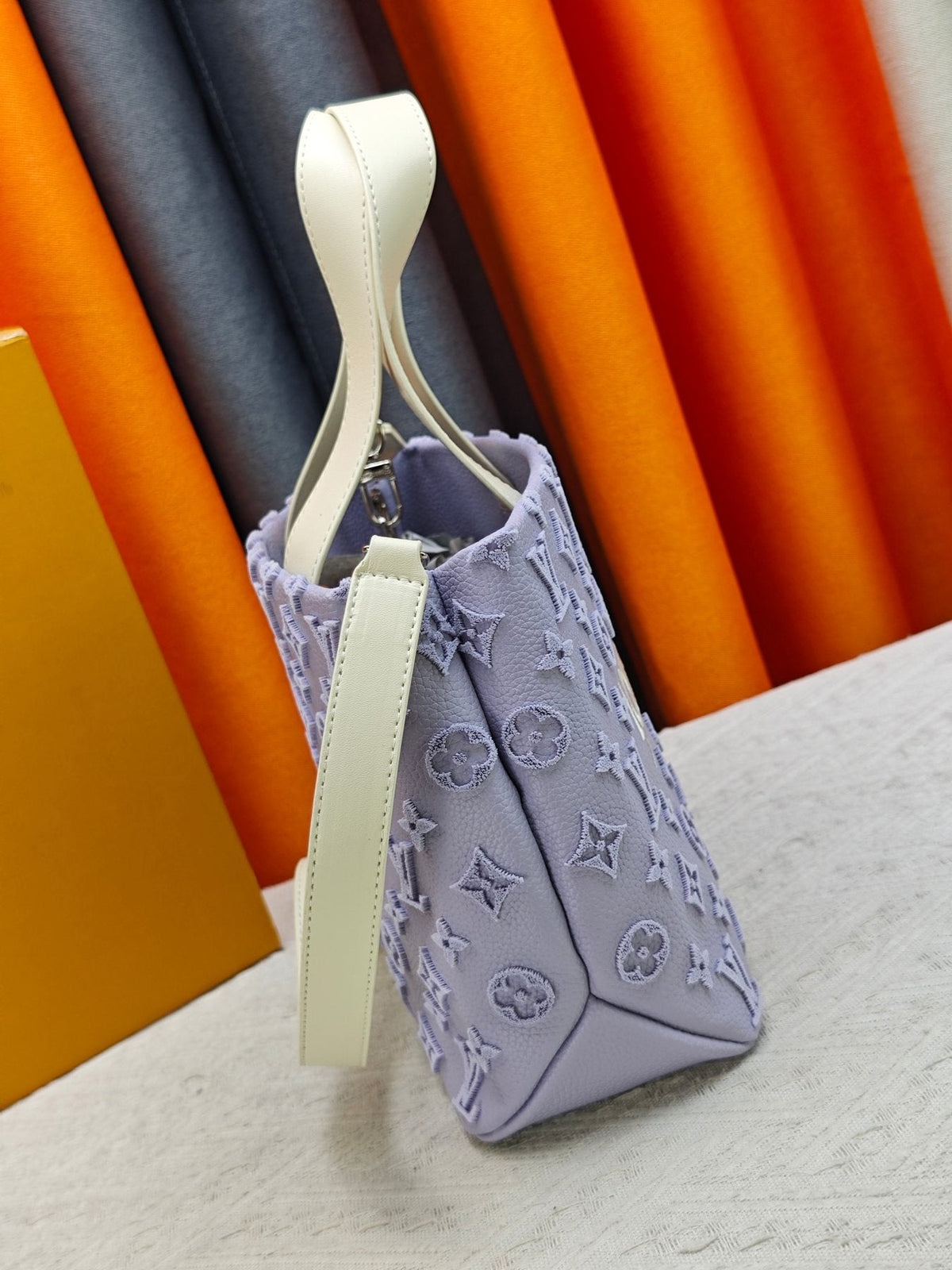 Louis Vuitton Mini Shopper Tote with Monogram Motifs — side