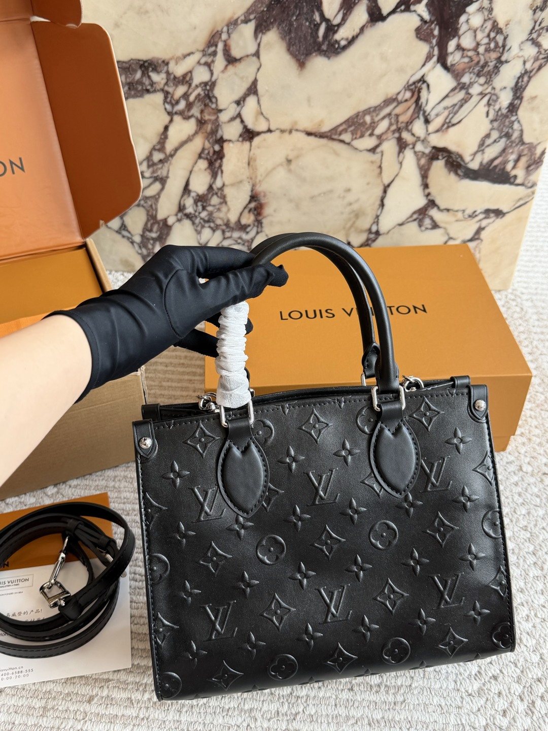Louis Vuitton OnTheGo Chain-Detail Tote — back