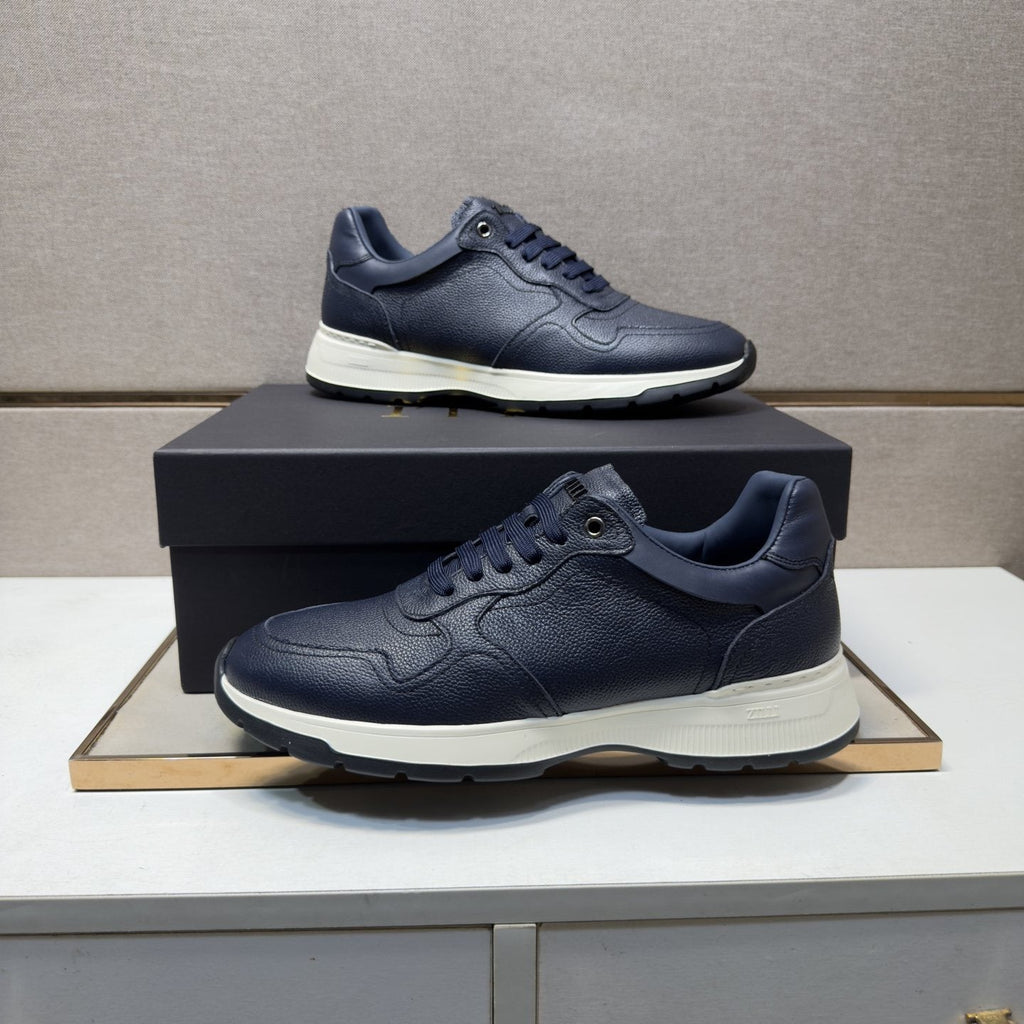 ZILLI Panel-Detail Lace-Up Sneakers — side